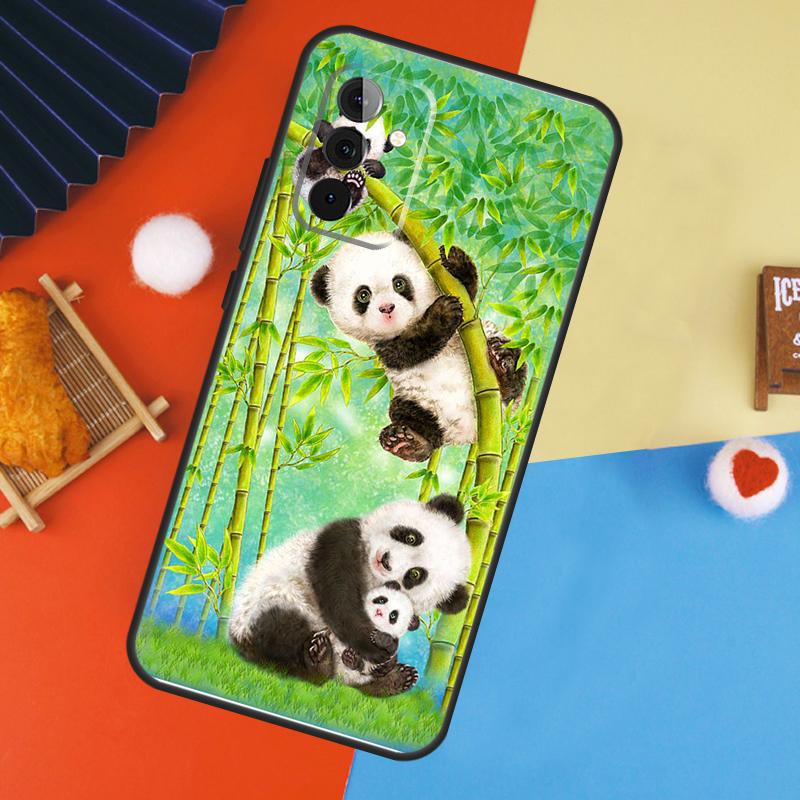 Panda Animal Cute Bear Case For Samsung Galaxy A53 A33 A13 A54 A34 A14 A56 A36 A16 A06 A12 A32 A52 A35 A17 A15 A55