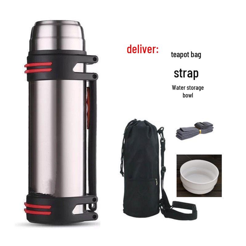 Stainless Steel Insulated Travel Kettle Thermos - Large Capacity Sports Water Bottle for Outdoor & Car Use