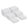 6Pcs Acrylic Riser Display Stands Food for Dessert Buffet Table White