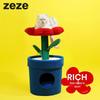 Zeze Money Flower Cat Nest: Enclosed Cat House with Scratching Post, Soft and Breathable.
