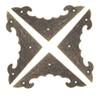 12 buc Cutie Lemn Cutie Cadou Bijuterii Protecții Decorative de Colț Bronz Acoperire Margine Protecție S