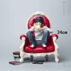Death Note L  Statue 24cm Sitting On Luxury Chair Drinking Coffee Collectible Anime Model Boxed Desktop Ornament For Anime Fans