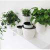 Sungmor Self Watering Wall Planter - Modern White & 3PC Pack & Mixed Size - Indoor Outdoor Vertical Flower Pot - Wall Mounted Window Hanging Pot -