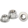 2/5/10pcs M4-M10 304 A2 Stainless Steel Prevailing Torque Type All Metal Insert Hex Hexagon Self Lock Nut With Flange Locknut