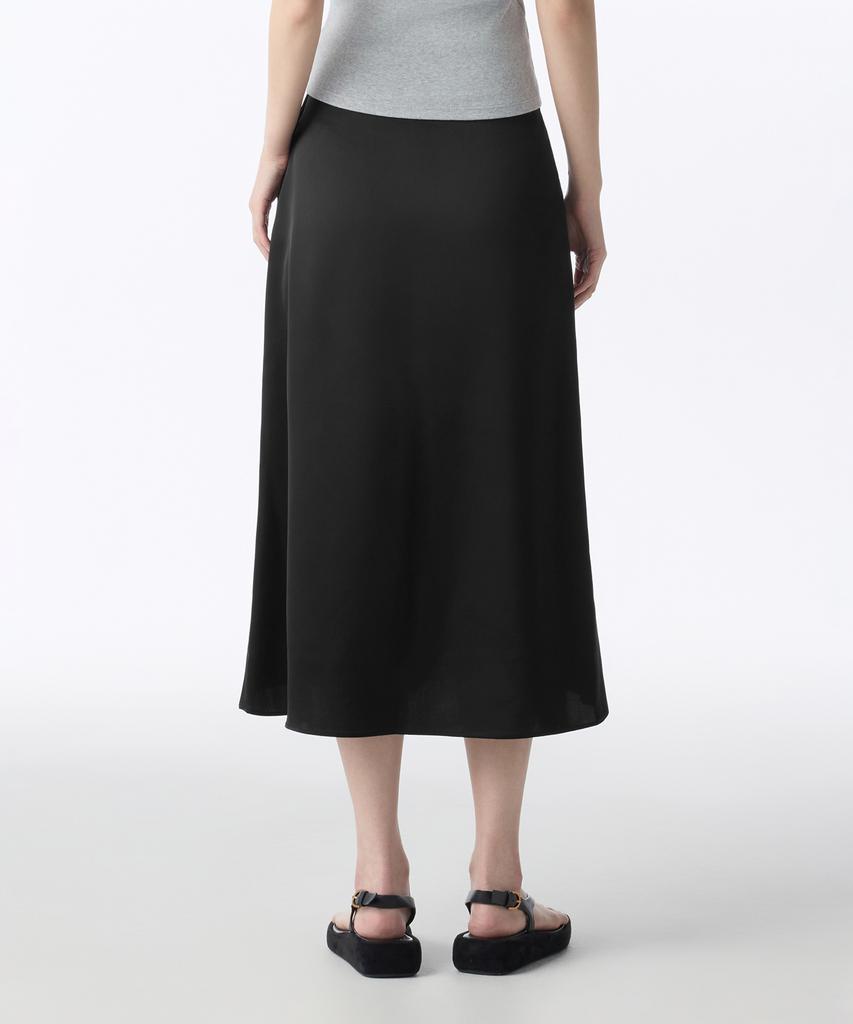 Musinsa Standard Woman Women'S Satin Long Skirt [Black]