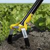 Double-Ended Garden Hoe & Weeder Heavy Duty Scuffle Hoe for Soil Loosening & Weed Removal 30-72 Inch Height Adjustable Long Handle Garden Tool for