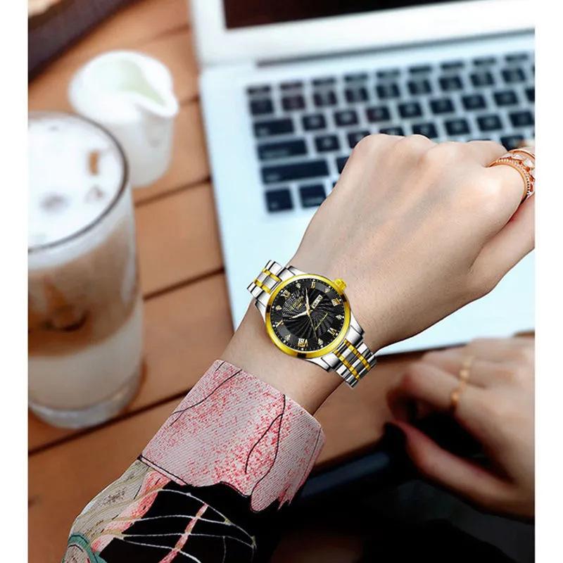 Damen Nische Licht Luxus Damen Neue Temperament Vollautomatische Quarz Damenuhr