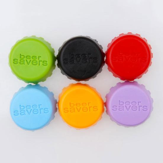 6Pcs Silicone Beer Bottle Caps Set Sealed Beer Bottle Topper for Beverage Preservation Vinegar Soy Sauce Bottle