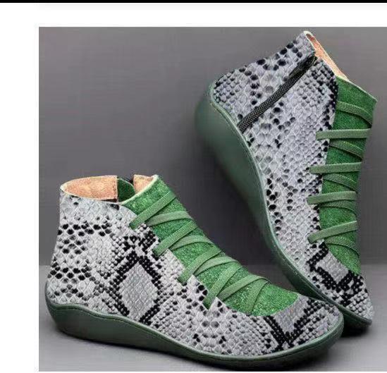 

Новые женские ботинки больших размеров, короткие ботинки, ботинки на плоской подошве, женская обувь средней высоты 43