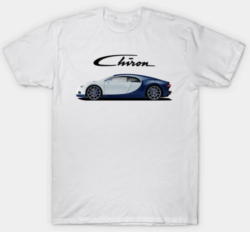 Bugatti Chiron Взрослый Маленький - 3XL XXXL Белая Футболка Унисекс Фан-арт XXL