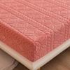 Taffeta Velvet Mattress Cover with Elastic Bands Solid Color Anti-slip Adjustable Fitted Sheet Soft Winter Coral Fleece Bed Sheet