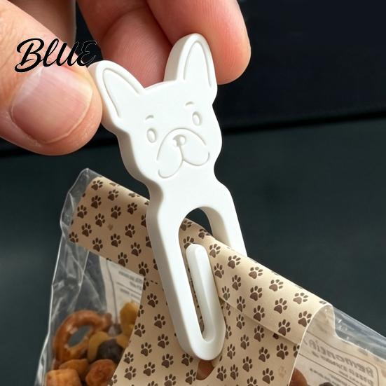Document Clamps for Office 10Pcs 3D Printed French Bulldog Chip Clip Cute Food Bag Clips Durable Paper Holders Snacks Resealable Kitchen Organizer,