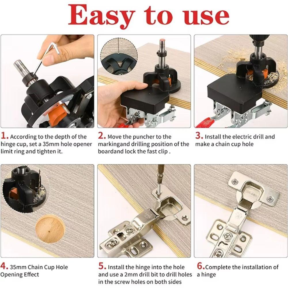 Dual Fixture Cabinet Door Hinge Drill Guide Locator Template Hinge Hole Locator  Kitchen Cabinet