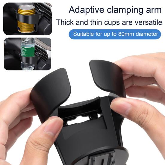 Adjustable Arm Car Cup Holder Car Air Conditioning Drink Holder with Vent Clips Auto Holder Expander Stable Non-Slip Fixed Rack