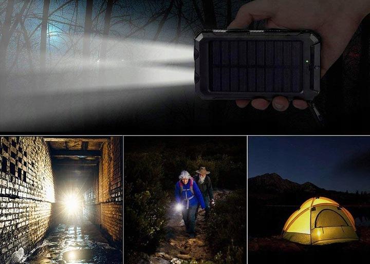 Powerbank Power Bank 20000Mah Solarny Uniwersalny Latarka Moc Model 2024