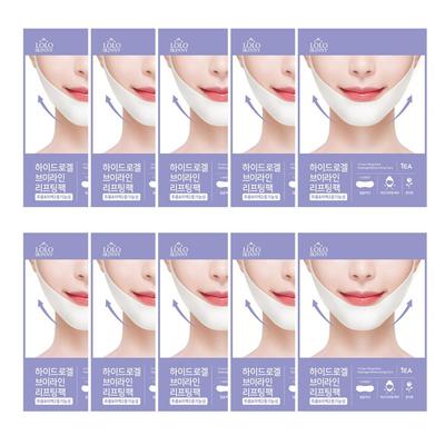 Loloskinny Hydrogel Kinn V-Linie Lifting Linie Pack 1 Blattmasken-Patch 1 Packung pro Tag Nasolabialfalte Hals andere Patches, 10 Stück