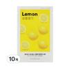 Airy Fit Sheet Mask Lemon 1 Sheet X 10pcs – Brightening & Refreshing Facial Mask Set