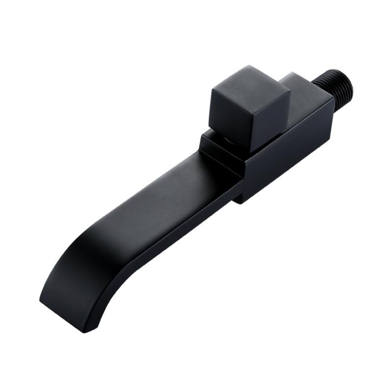 Bathroom Sink Faucet Wall Mounted Basin Tap Brass Single Cold Water Mop Faucet Basin Bathtubs Waterfall Spouts Sink Faucet