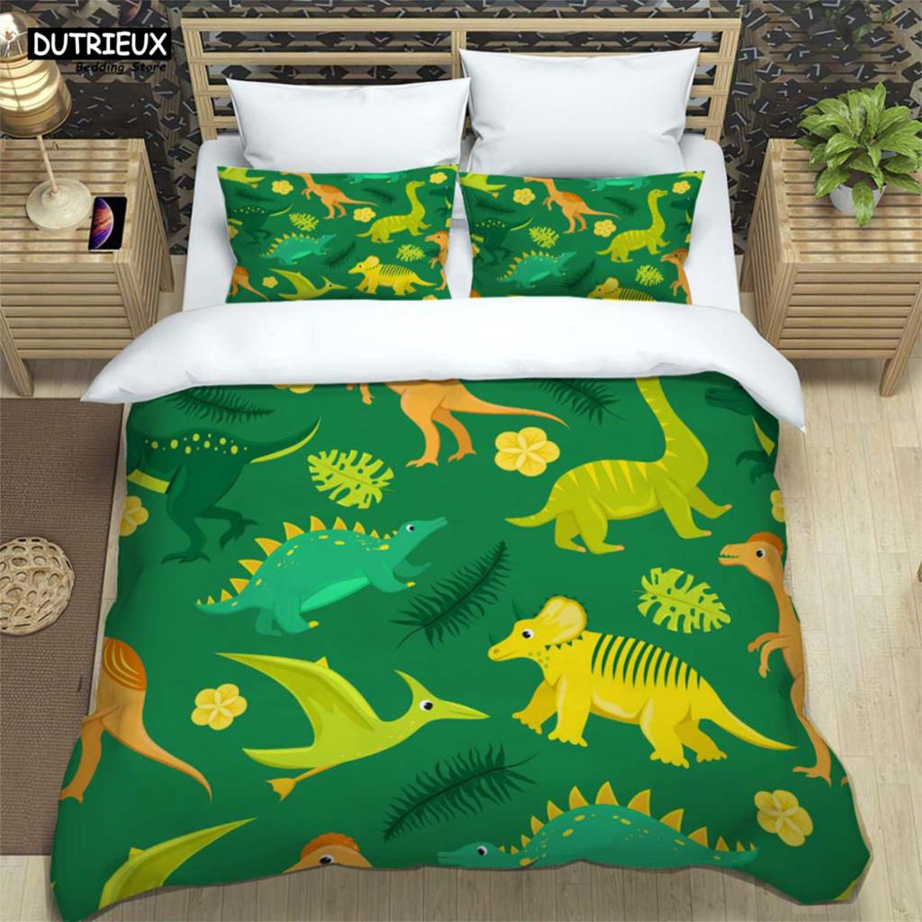 Comforter Cute Dinosaur Ed With Printed Bedding Queen Bedding Set Cute Style Bedding Set Luxury For Children Bedding Set
