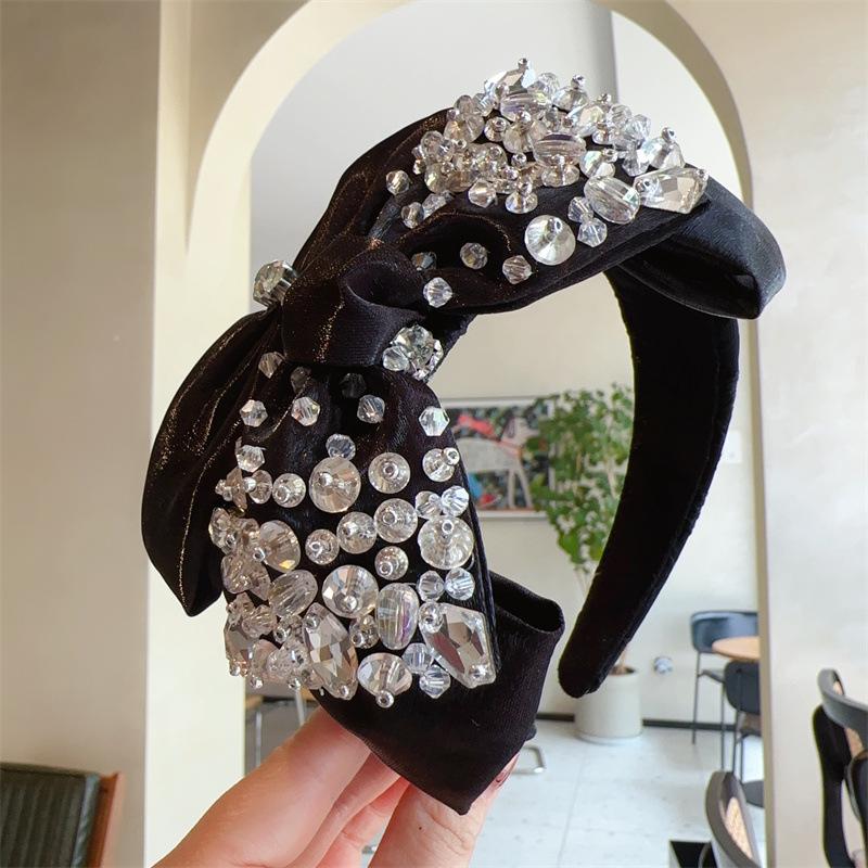 

Черный Белый Красный Синий Большой Бант Безель Головной убор Женская Повязка на голову Девочки Винтажный Бант Резинки для волос Широкая Повязка обруч для волос Аксессуары для волос