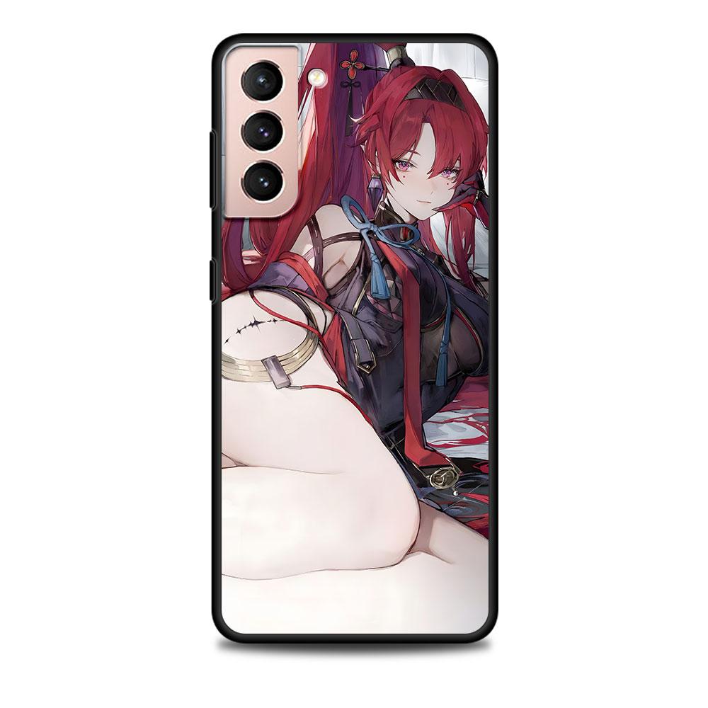 Yinlin Wuthering Waves Case for Samsung Galaxy S23 S10e S10 S21 FE S22 S9 S24 Ultra S20 Plus Soft Black TPU Phone Cover Bumper