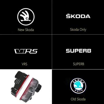 2 Stück LED für Skoda Superb 2 MK2 Superb 3 2006- VRS Autotür Geister Schatten Licht Lampe Projektor Dekoration Zubehör