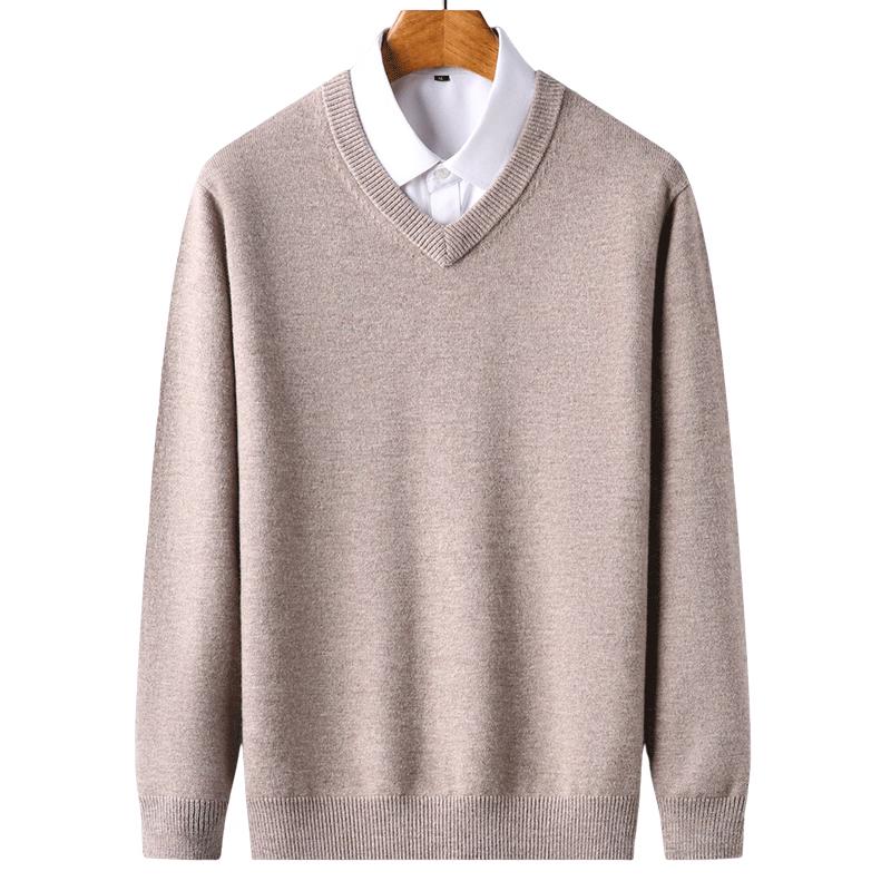 

ROMON Men s 100% Pure Wool V-Neck Sweater 3XL