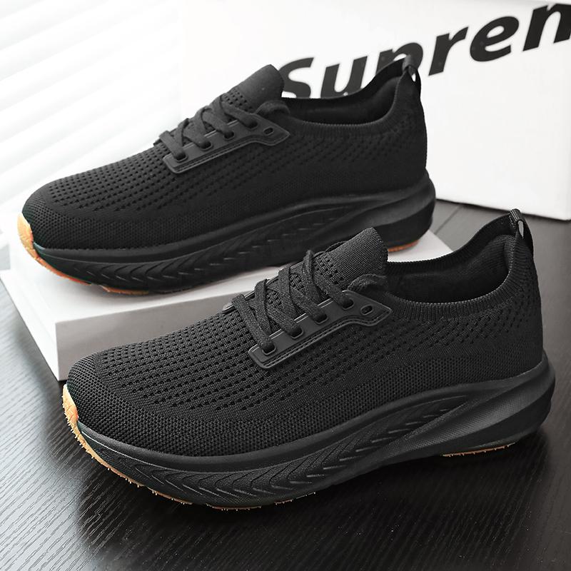 

Fashion Outdoor Men Casual Shoes Running Shoes Men Sneakers Breathable Lightweight Soft Zero Drop Sole Barefoot Wide-toed Shoes 39 чорний