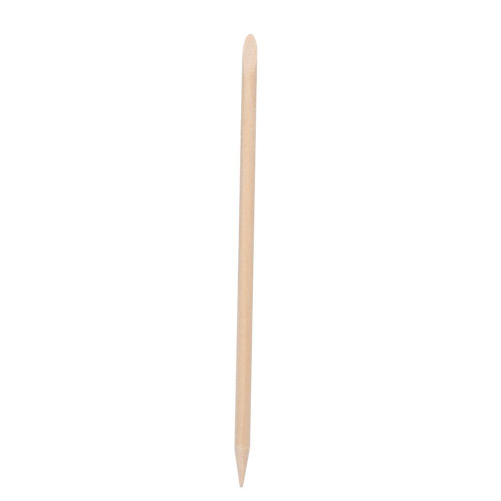 200pcs Double Heads Cuticle Pusher Wooden Stick Wooden Nail Stick Orange Wood Stick Pedicure