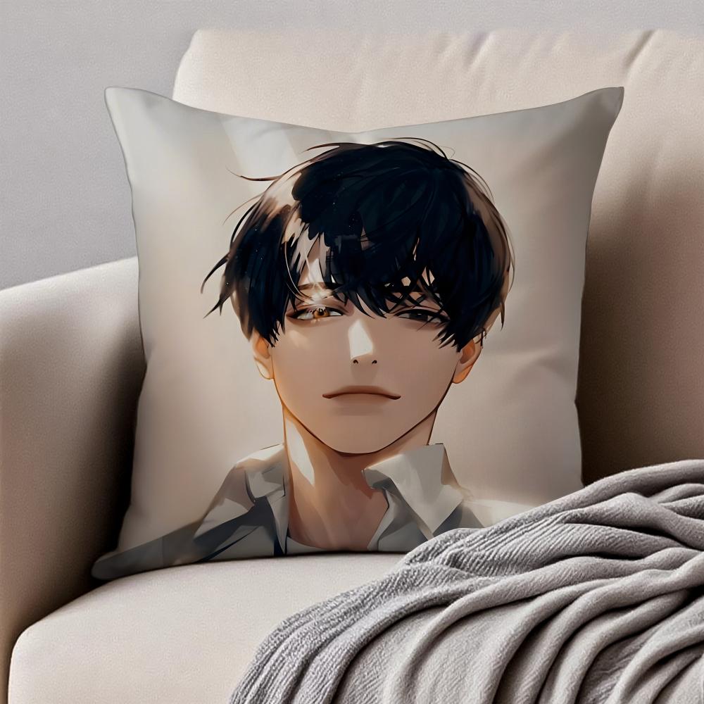 Korean Anime O-Omniscient Reader'S Viewpoint Cushion Cover Pillowcase Anti-Dustmite Invisible Zipper Short Plush Sofa Cushion