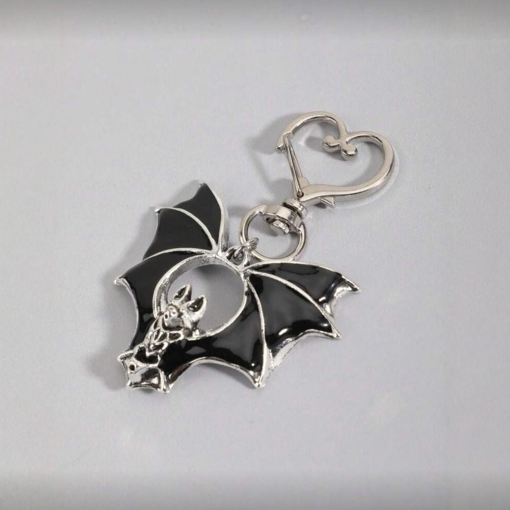 Enamel Halloween Bat Keychain Zinc Zinc Alloy Gothic Key Ring Fashionable Bag Charm Daily Use
