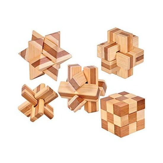 Brain exercise IQ test 3D wooden puzzle toy set 12 mind teaser puzzles adults children gift