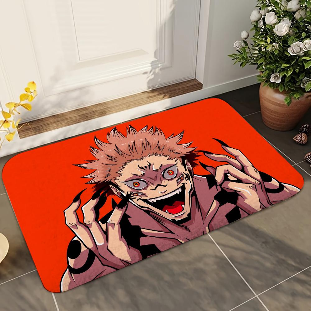 

1 шт. Аниме Д-Дзюдзюцу К-Кайсен Р-Рёмэн С-Сукуна Абсорбирующие коврики Противоскользящие коврики Принадлежности для домашнего декора Ковры Коврики для пола для дома и кухни 40x60cm