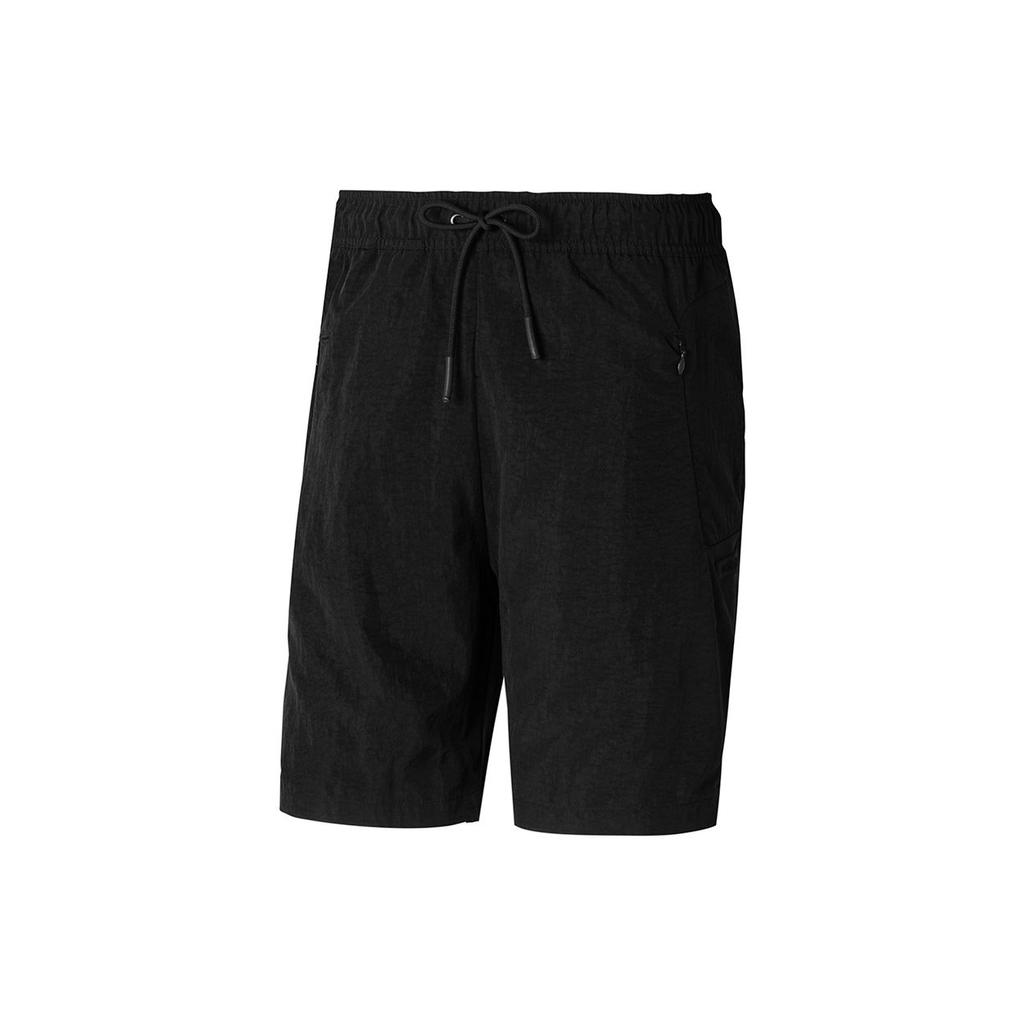 Adidas Neo Oxford Cloth Pure Color Sports Drawstring Shorts Men Bottoms Black DW7991