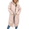 Women's Fashion Casual Plus Size Hooded  Long-Sleeve Solid Jacket