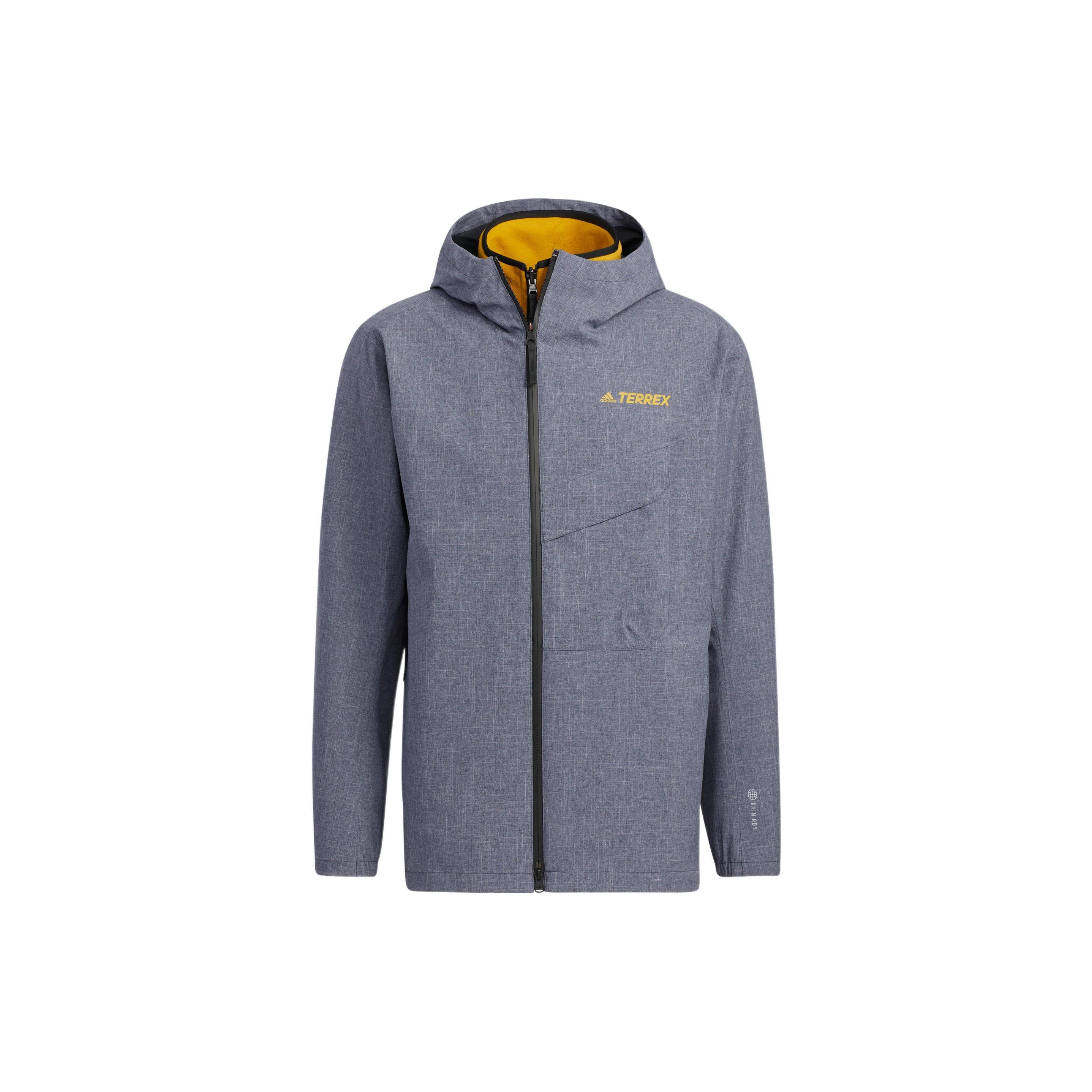 adidas Reversible Zipper Sports Hooded Jacket Gray Men s HN2030 L