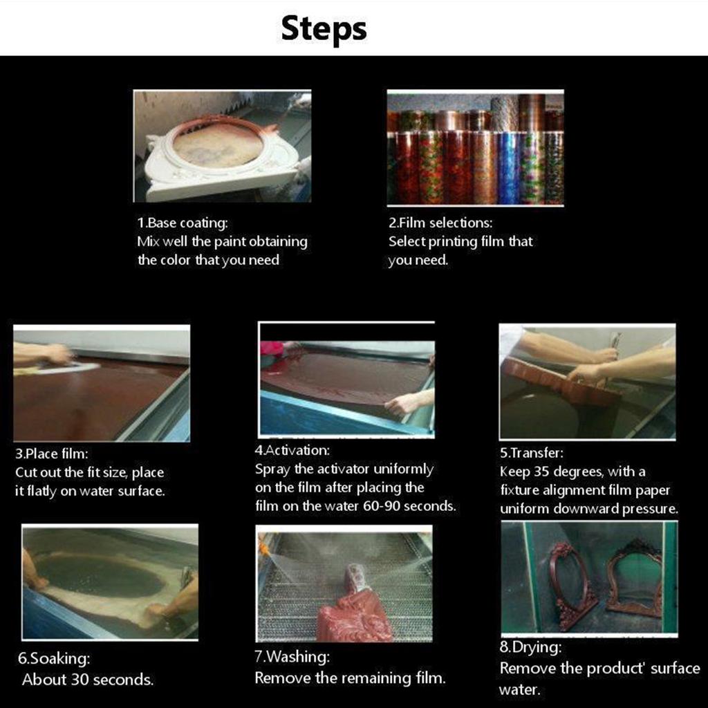 Neue 0,5*2 m Wasser Transfer Druck Film Hydrographie Dipping Kit Frauen Geld