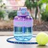Water Bottle Transparent Gradual Change Sports Water Cup High Value with Rope Portable Outdoor Plastic Water Cup High Temperature Resistant Straw Cup