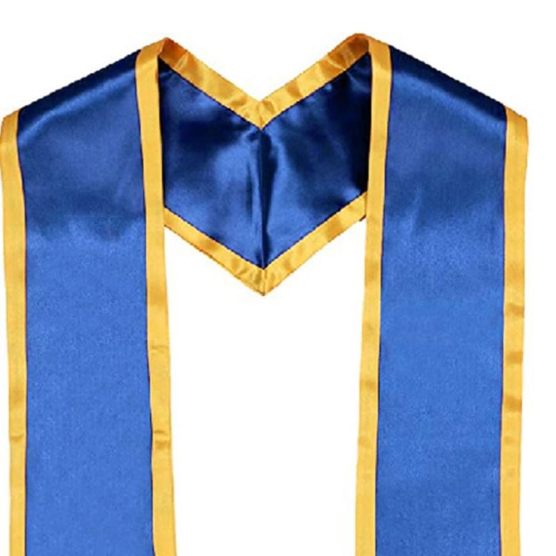 Color Matching Satin Fabric Graduation Stole Happy Graduation Party Accessory