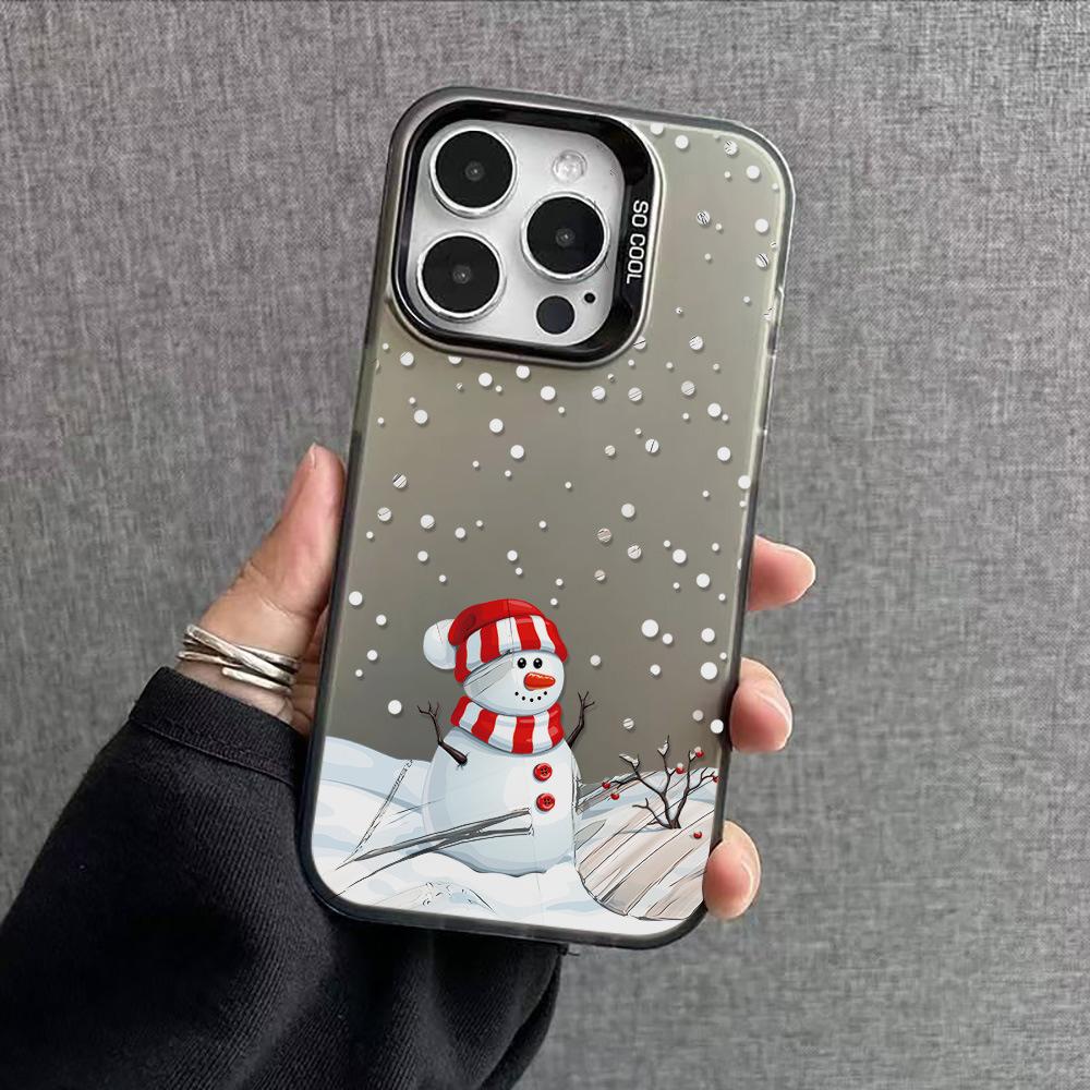 Christmas Cute Snowman for iPhone17ProMax Christmas Mobile Phone Protective Case Apple 15 Niche 16 Factory