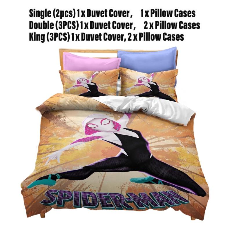 Spider-man Digitaldruck Bettwäsche-Set Superheld Fleece Dreiteiliges Set