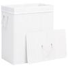 VidaXL Panier à linge avec une seule section bambou blanc 83 L 320752