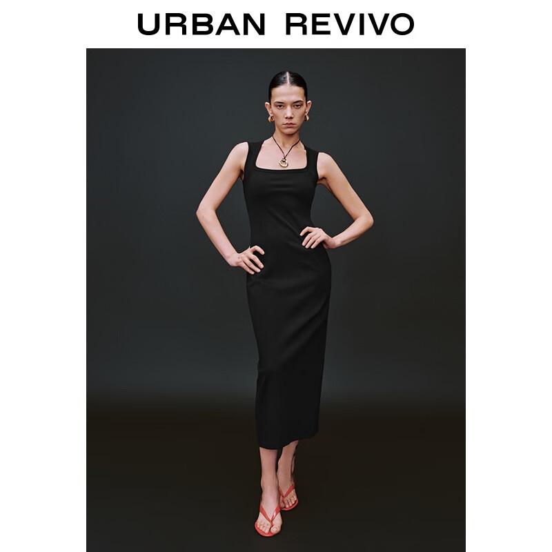 UR2025 Women's Pleated Sleeveless Maxi Dress with Back Slit