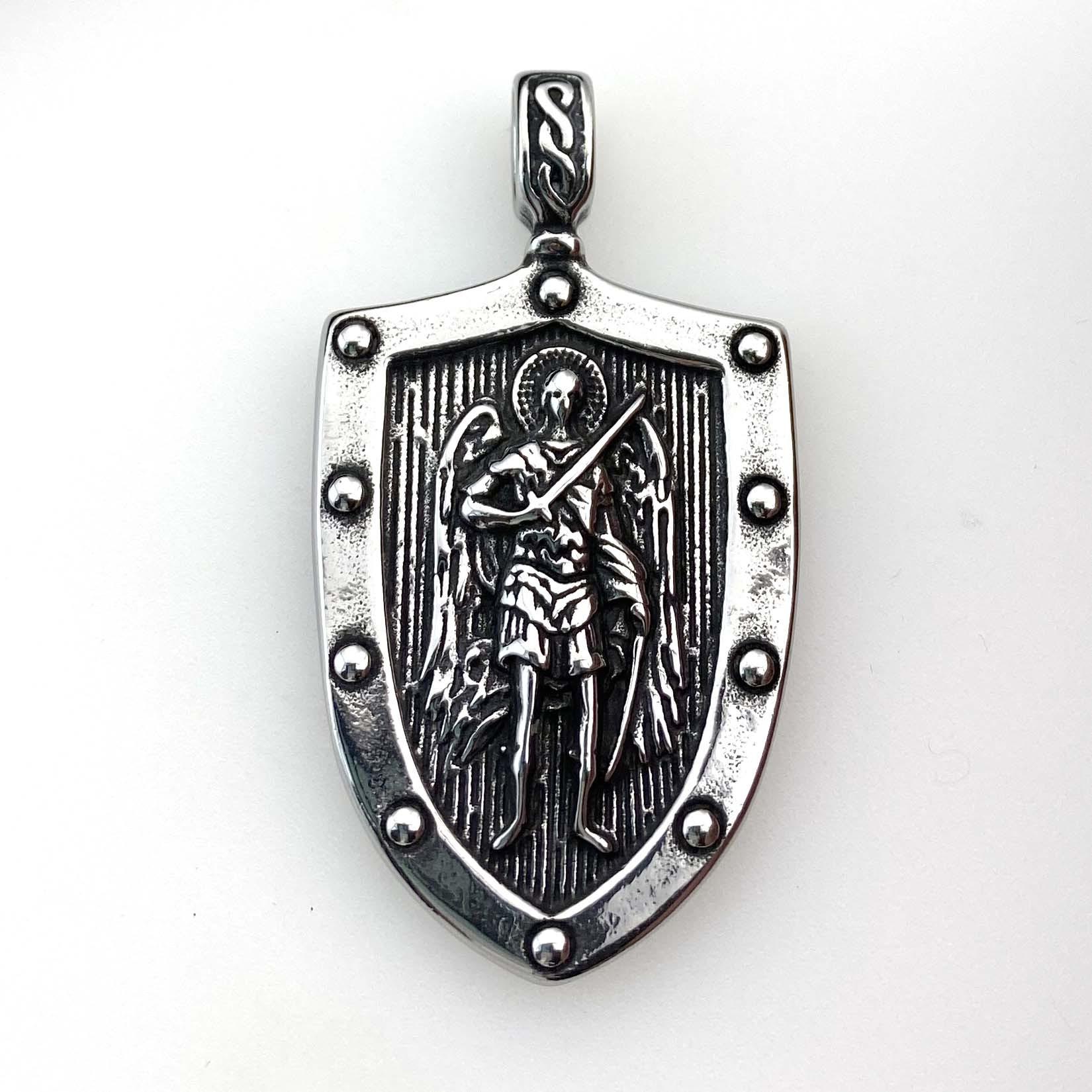 

Греческий Бог Войны Крылья Ангела Щит Подвеска из Титановой Стали Мужское Винтажное Ожерелье Аксессуары