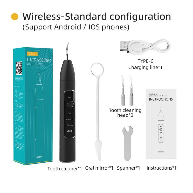 Visual Dental Scrubber Household Dental Scrubber Electric Dental Beauty Instrument Ultrasonic Dental Scrubber Removal Calculus Dental Floss
