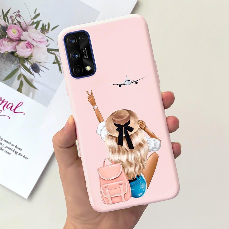 For Realme 7 5G Case RMX2111 Cover New Fashion Flower Girls Painted Funda Soft TPU Cases For Realme 7 Pro Realme7 RMX2155 Bumper
