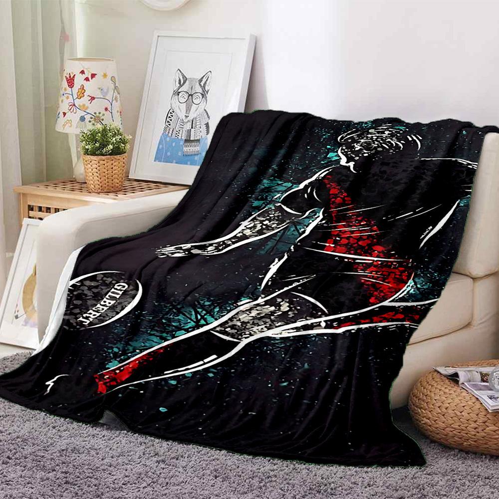1pc Football Player Blanket, Lightweight Flannel Throw Blanket for Sofa, Bed, Travel, Camping, Living Room, Office, Couch, Chair, and Bed011