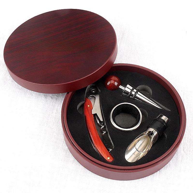 4-Piece Wine Opener Set with Rosewood Corkscrew