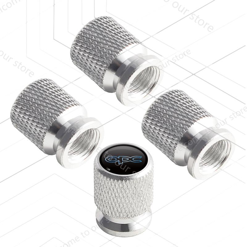 4Pcs/Set For OPC Line LOGO Badge Opel Corsa Ampera Astra Adam Mokka Vauxhall Vectra Car Wheel Tire Valve Caps Tyre Stem Covers