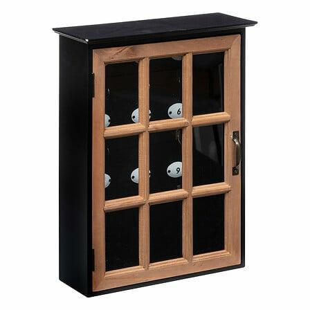 Key Cabinet Milana Black 9 Hooks Wooden